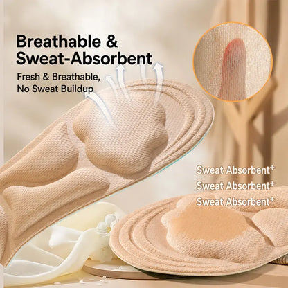 5D Cloud Technology Insoles, Super Soft, Sweat-Wicking, Breathable, Ultra Comfortable, Sports Shoe Insoles with Acupoint Function Massage