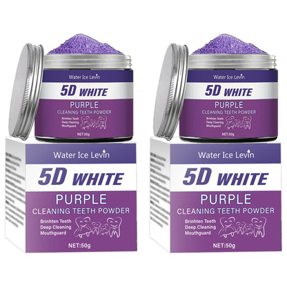 Purple Teeth Whitening Powder, 50G - Deep Cleaning and Teeth Cleaning Powder, Fresh Breath Toothpaste, Natural Pearl Essence