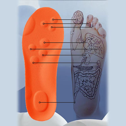 1/2/4Pairs Latex Sport Insoles Soft High Elasticity Shoe Pads Orthotic Breathable Shock Absorption Cushion Arch Support Insole