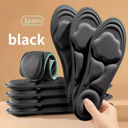 5D Cloud Technology Insoles, Super Soft, Sweat-Wicking, Breathable, Ultra Comfortable, Sports Shoe Insoles with Acupoint Function Massage