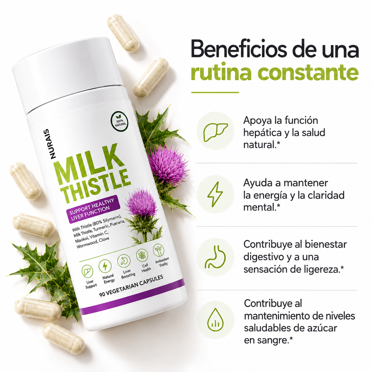 Nurais - Apoyo hepatico con Cardo Mariano
