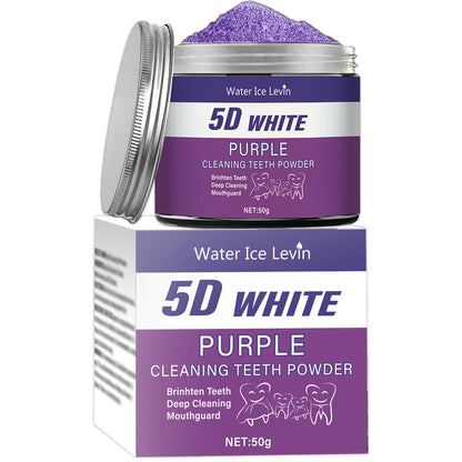 Purple Teeth Whitening Powder, 50G - Deep Cleaning and Teeth Cleaning Powder, Fresh Breath Toothpaste, Natural Pearl Essence