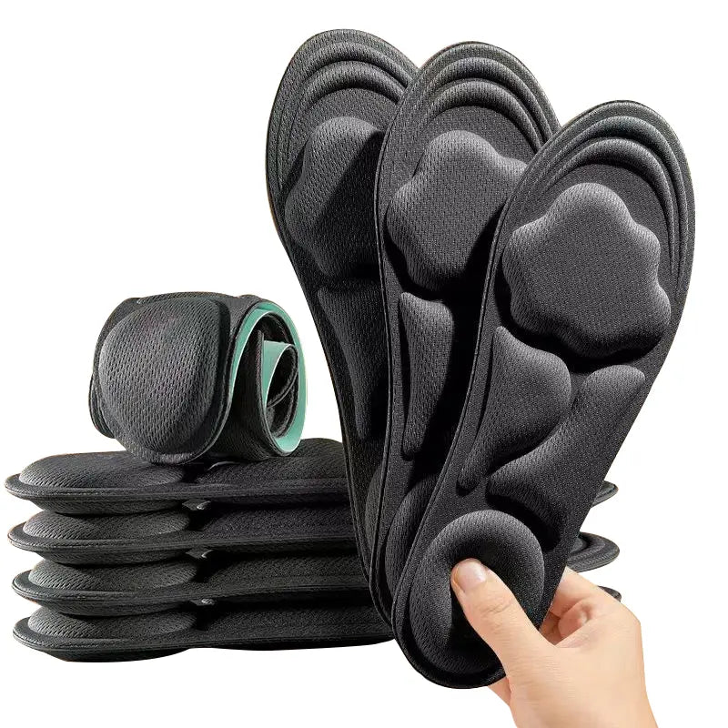 5D Cloud Technology Insoles, Super Soft, Sweat-Wicking, Breathable, Ultra Comfortable, Sports Shoe Insoles with Acupoint Function Massage
