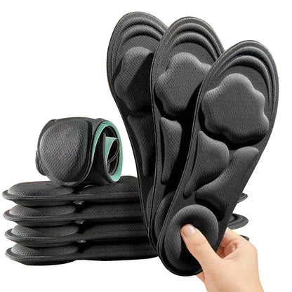 5D Cloud Technology Insoles, Super Soft, Sweat-Wicking, Breathable, Ultra Comfortable, Sports Shoe Insoles with Acupoint Function Massage